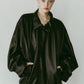 voluminous leather jacket(unisex)/black - KNUTH MARF