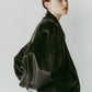voluminous leather jacket(unisex)/black - KNUTH MARF