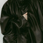 voluminous leather jacket(unisex)/black - KNUTH MARF