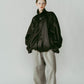 voluminous leather jacket(unisex)/black - KNUTH MARF