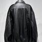 voluminous leather jacket(unisex)/black - KNUTH MARF
