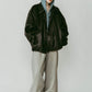 voluminous leather jacket(unisex)/black - KNUTH MARF