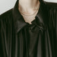 voluminous leather jacket(unisex)/black - KNUTH MARF