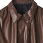 voluminous leather jacket(unisex)/brown - KNUTH MARF