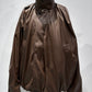 voluminous leather jacket(unisex)/brown - KNUTH MARF
