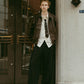 voluminous leather jacket(unisex)/brown - KNUTH MARF