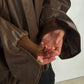 voluminous leather jacket(unisex)/brown - KNUTH MARF