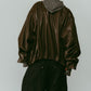 voluminous leather jacket(unisex)/brown - KNUTH MARF