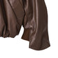 voluminous leather jacket(unisex)/brown - KNUTH MARF