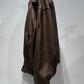 voluminous leather jacket(unisex)/brown - KNUTH MARF