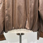 voluminous leather jacket(unisex)/brown - KNUTH MARF