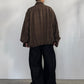 voluminous leather jacket(unisex)/check - KNUTH MARF