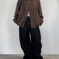 voluminous leather jacket(unisex)/check - KNUTH MARF