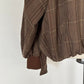 voluminous leather jacket(unisex)/check - KNUTH MARF