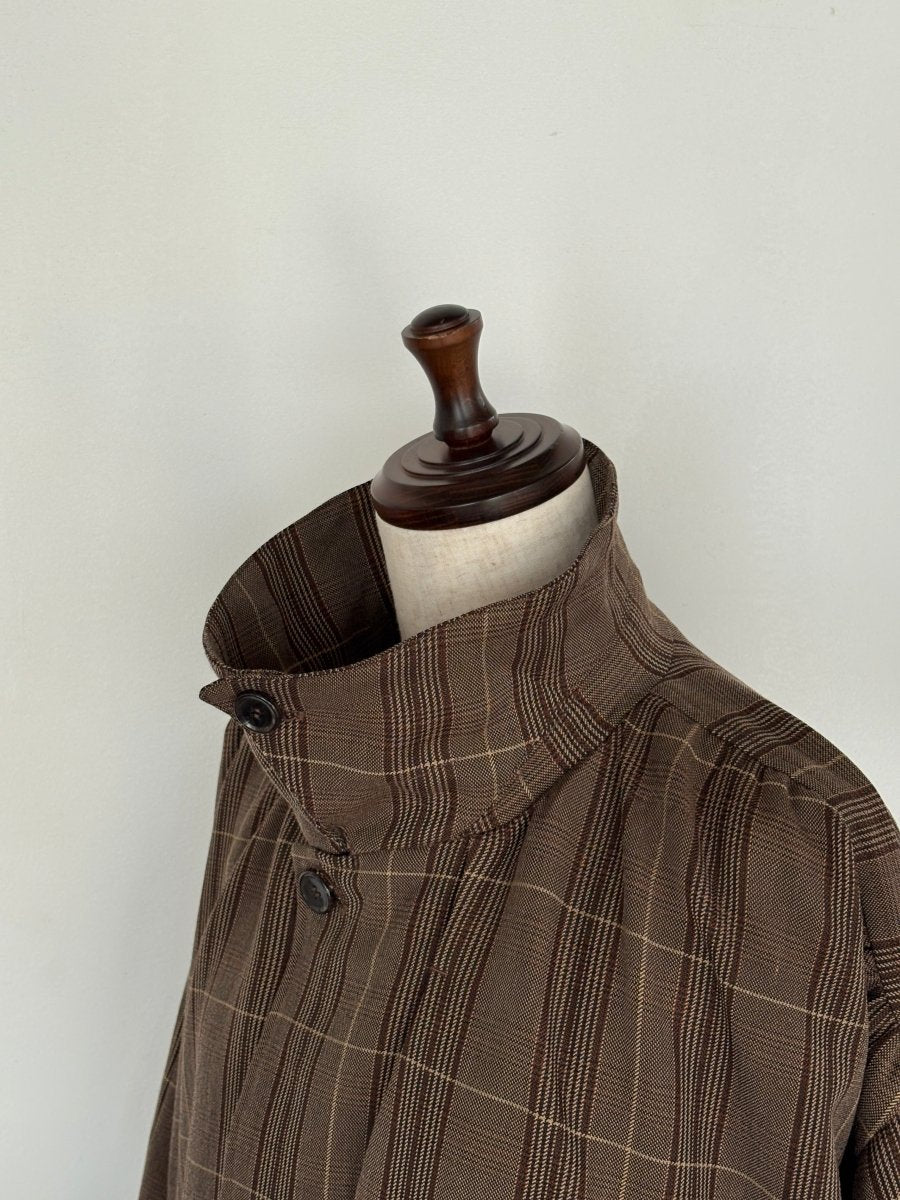 voluminous leather jacket(unisex)/check - KNUTH MARF