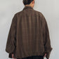 voluminous leather jacket(unisex)/check - KNUTH MARF