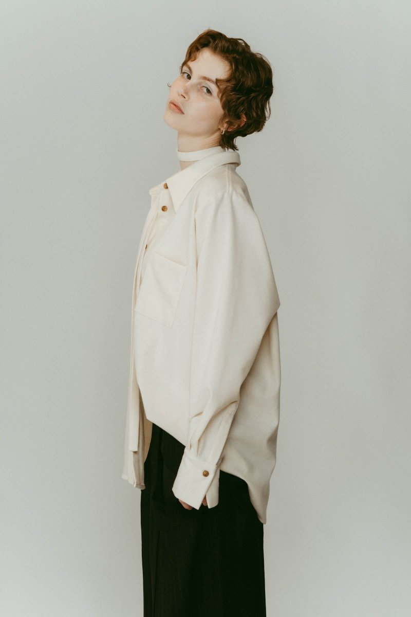 Knuth Marf warm string shirt シャツ　グレー warm string shirt/2color | KNUTH MARF