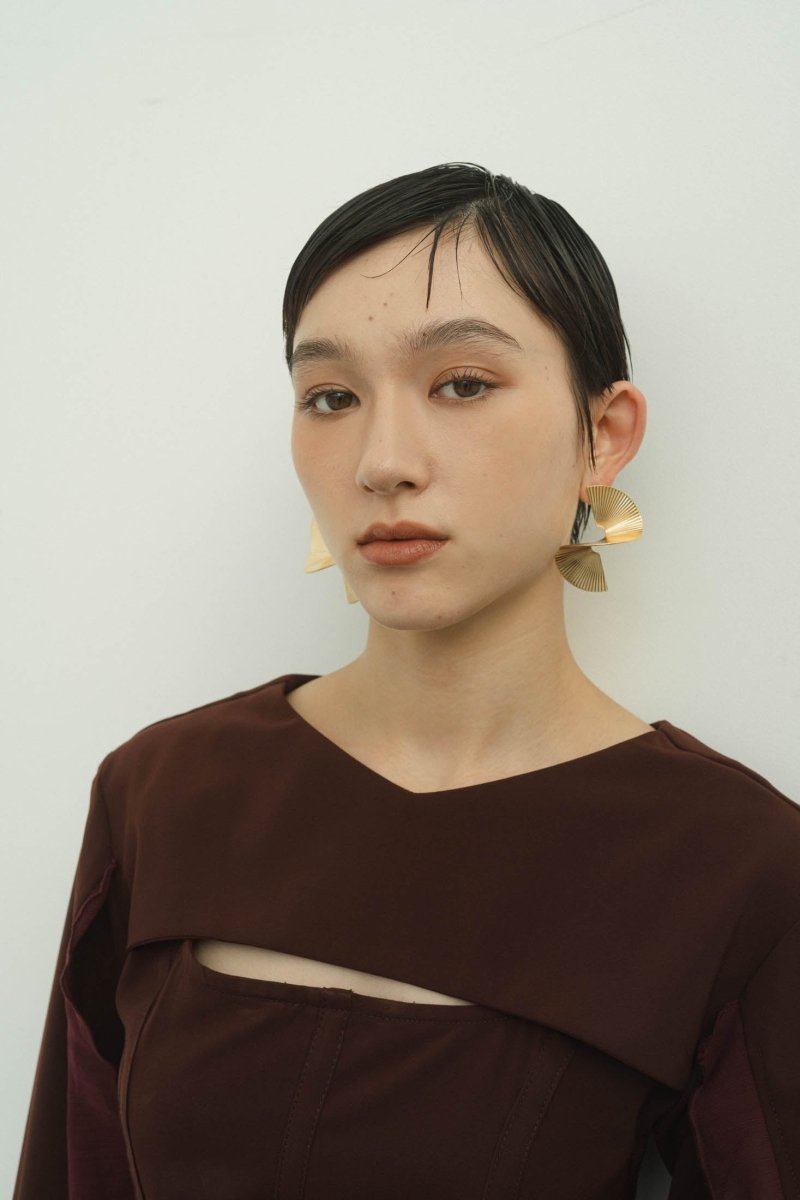 wave earring/pierced earrings - KNUTH MARF