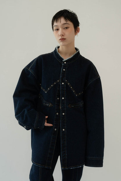 western denim over shirt(unisex)/indigo - KNUTH MARF