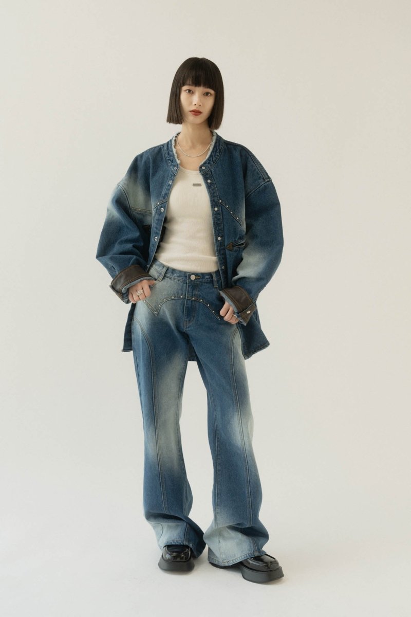 western denim over shirt(unisex)/ushi - KNUTH MARF