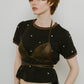 wrap leather bustier/2color - KNUTH MARF