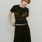 wrap leather bustier/2color - KNUTH MARF
