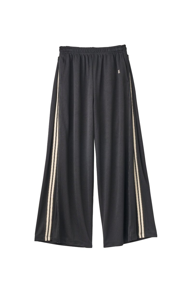 zip - up track pants(unisex)/black - KNUTH MARF