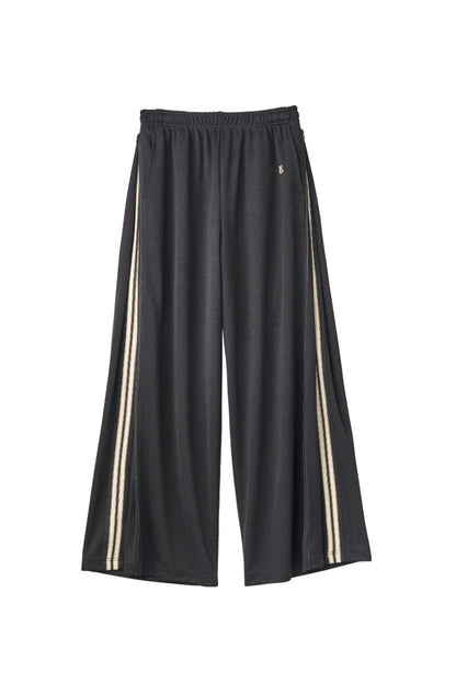 zip - up track pants(unisex)/black - KNUTH MARF