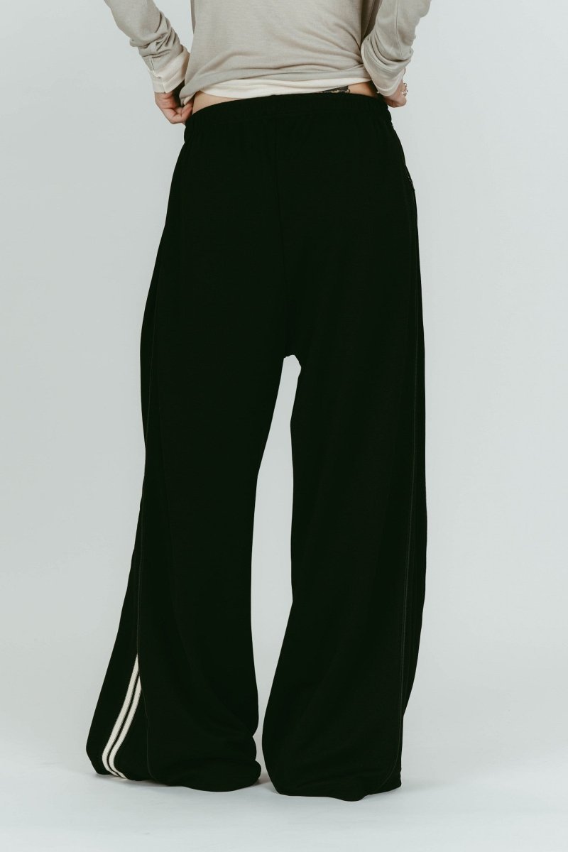 zip-up track pants(unisex)/black | KNUTH MARF