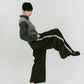 zip - up track pants(unisex)/brown - KNUTH MARF