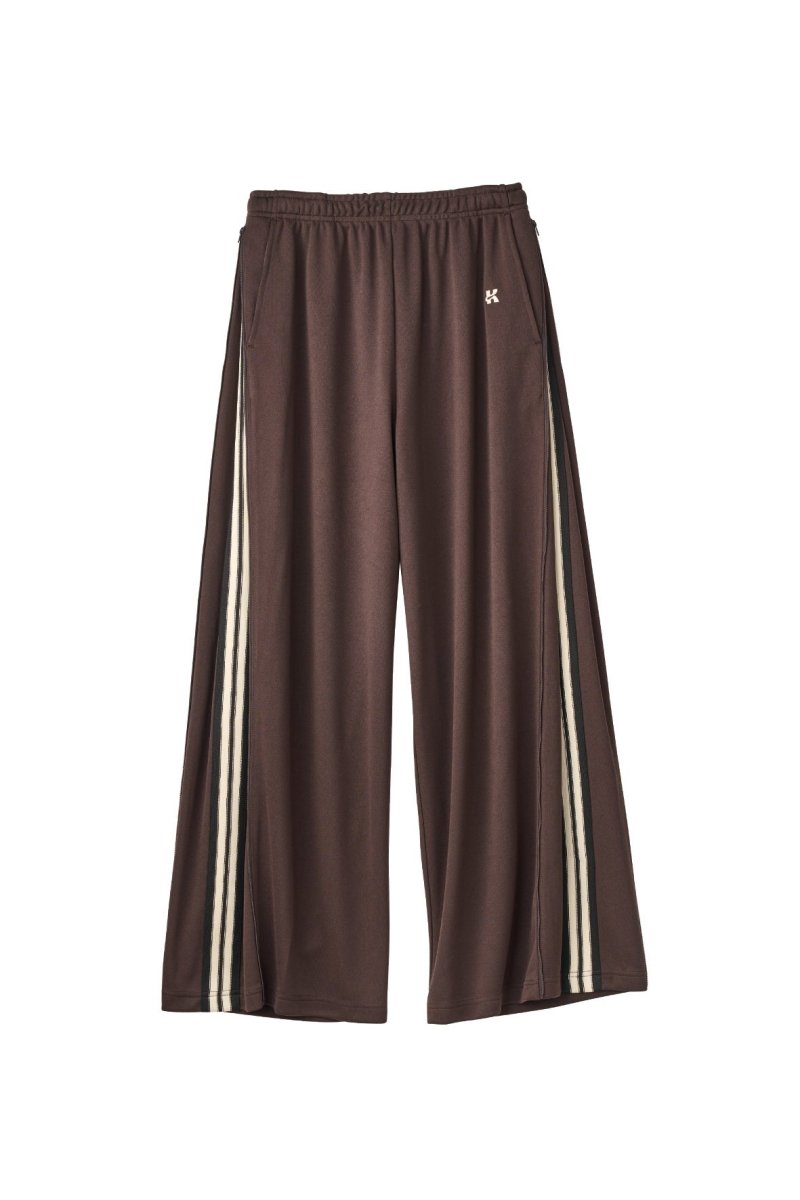 zip - up track pants(unisex)/brown - KNUTH MARF