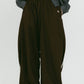 zip - up track pants(unisex)/brown - KNUTH MARF