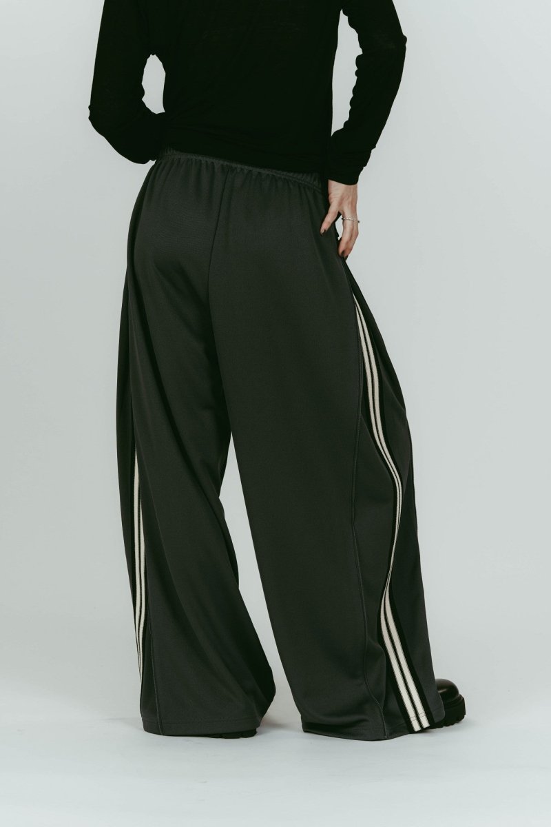 zip - up track pants(unisex)/smokyblue - KNUTH MARF