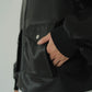 【10/27〜出荷】round sleeve flight jacket/leatherblack (unisex) - KNUTH MARF