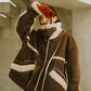 【11/30~出荷】reversible mouton jacket(unisex)/beige-S size - KNUTH MARF