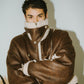 【11/30~出荷】reversible mouton jacket(unisex)/beige-S size - KNUTH MARF
