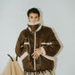 【11/30~出荷】reversible mouton jacket(unisex)/beige-S size - KNUTH MARF