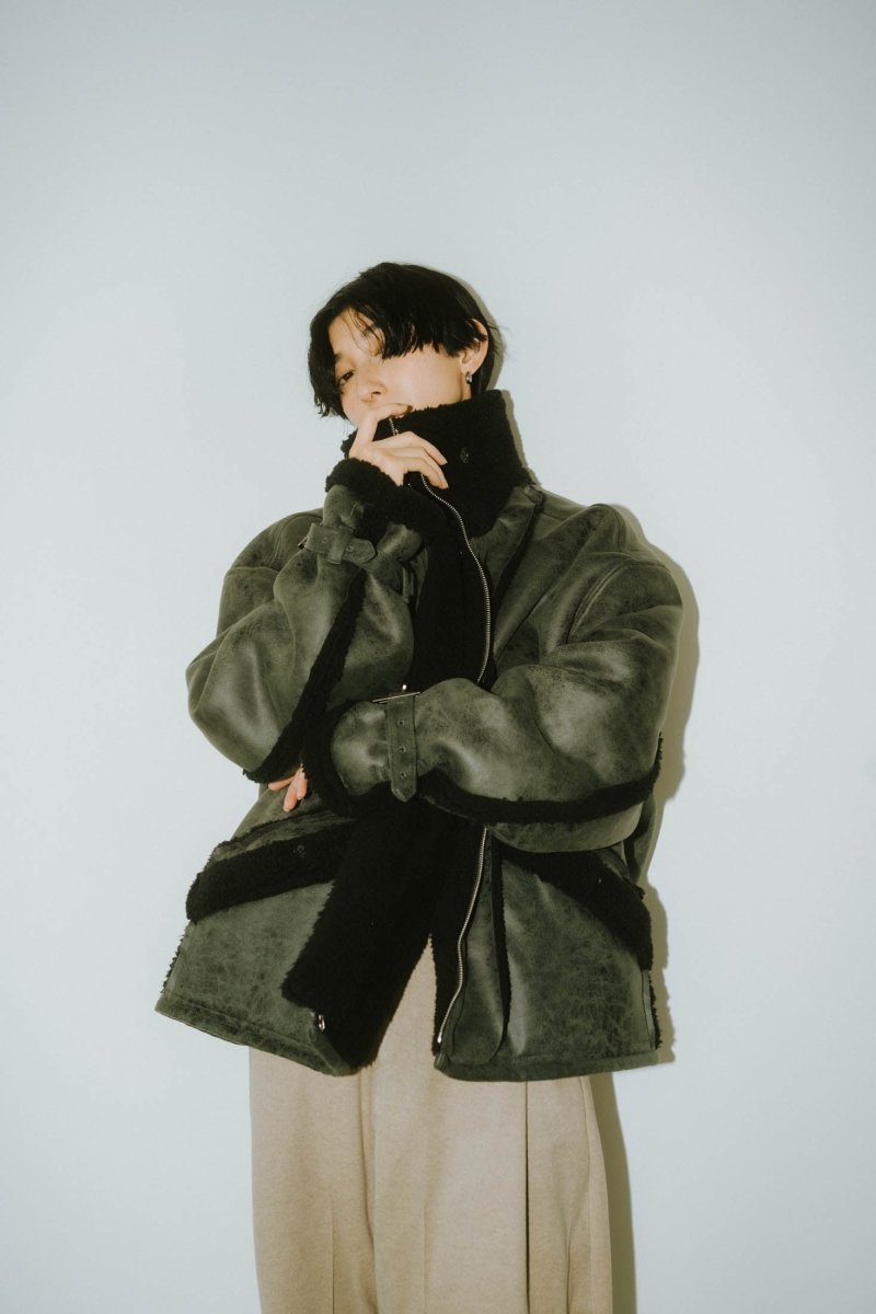 Knuth Marf reversible mouton jacketサイズS - ブルゾン