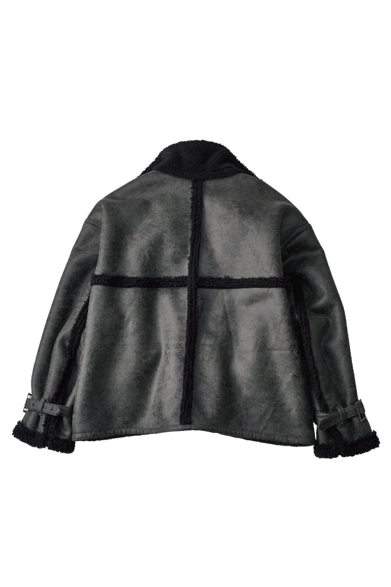 reversible mouton jacket(unisex)/black | KNUTH MARF