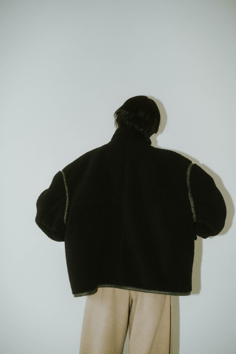 【11/30~出荷】reversible mouton jacket(unisex)/black - KNUTH MARF