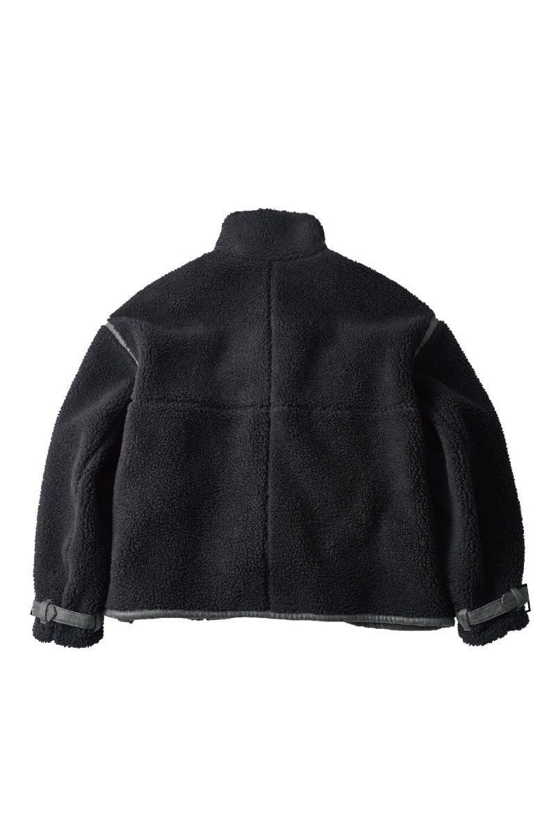 reversible mouton jacket(unisex)/black