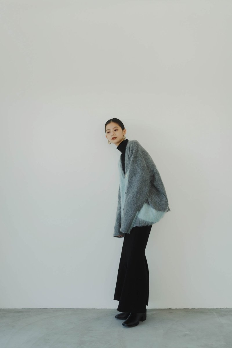 accent mohair cardigan(unisex)/graysky | KNUTH MARF