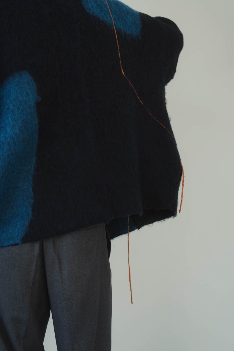 【11/6~出荷】accent mohair cardigan(unisex)/navyblue/MAN - KNUTH MARF