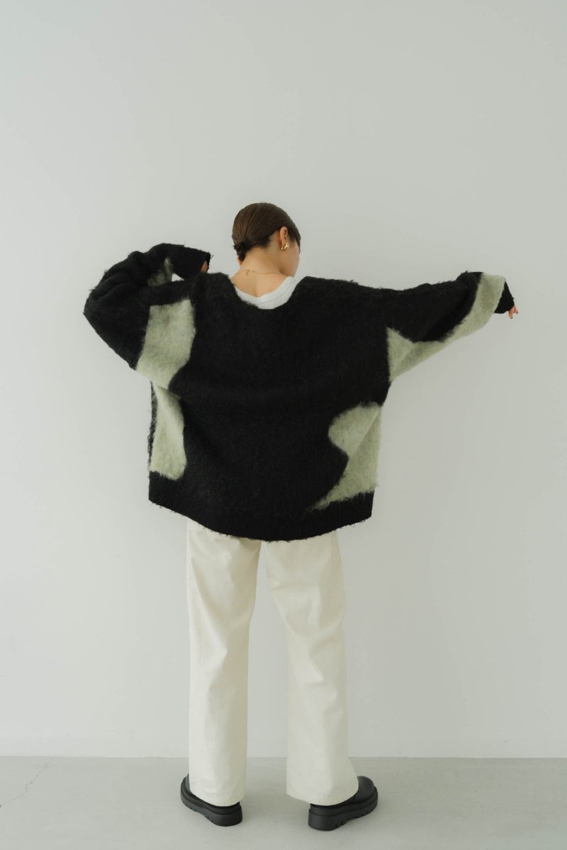 12/26~出荷】Uneck knit pullover(unisex)/blackgreen(追加販売10/22