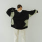 【12/26~出荷】Uneck knit pullover(unisex)/blackgreen(追加販売10/22 20:00~ 10/24 12:00) - KNUTH MARF