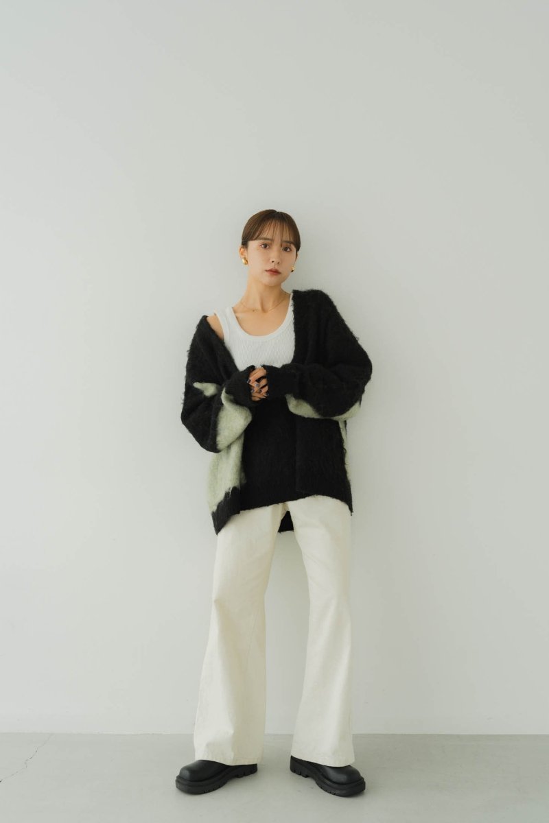 【12/26~出荷】Uneck knit pullover(unisex)/blackgreen(追加販売10/22 20:00~ 10/24  12:00)