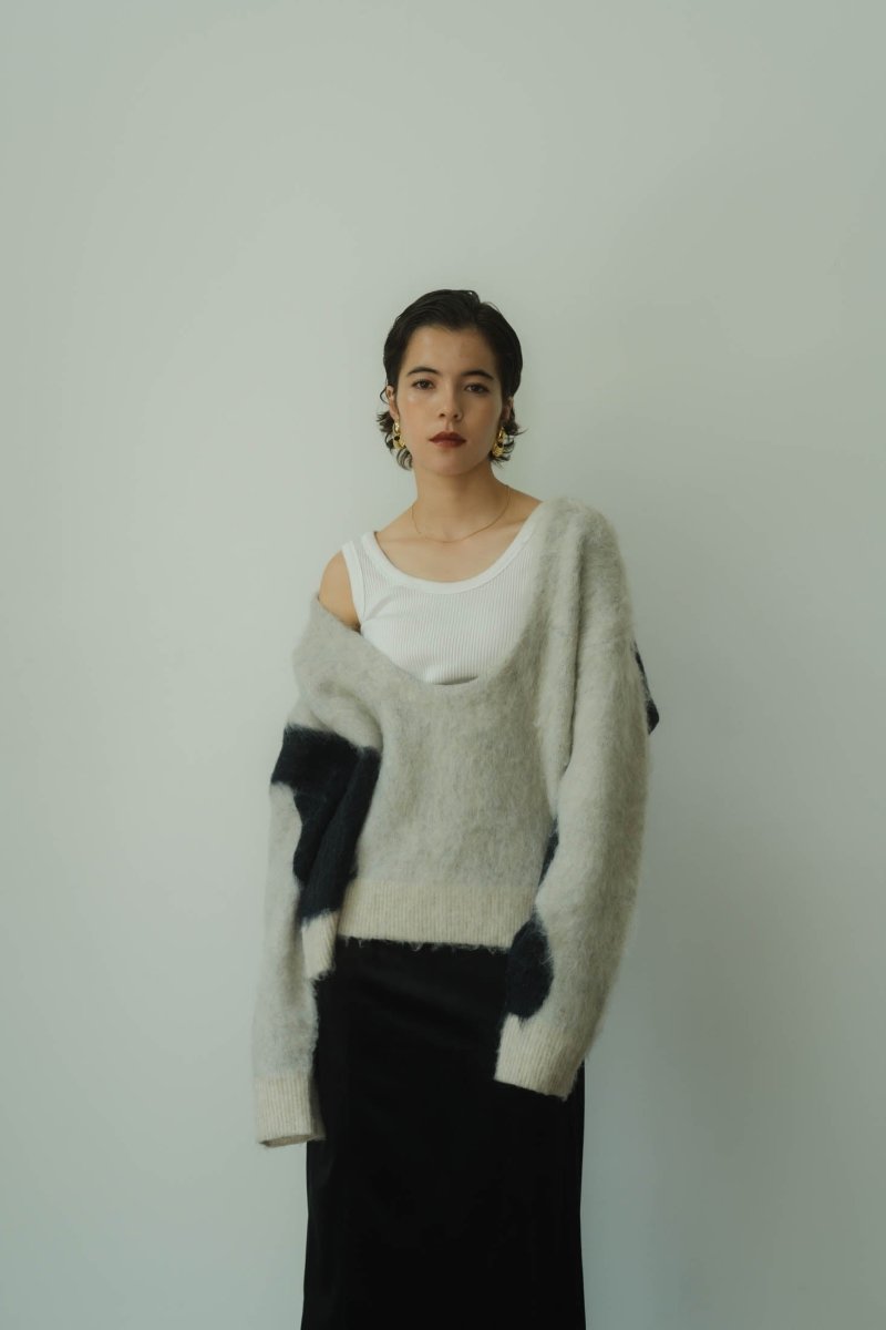 【12/26〜出荷】Uneck knit pullover(unisex)/graynavy(追加販売10/22 20:00~ 10/24 12:00) - KNUTH MARF