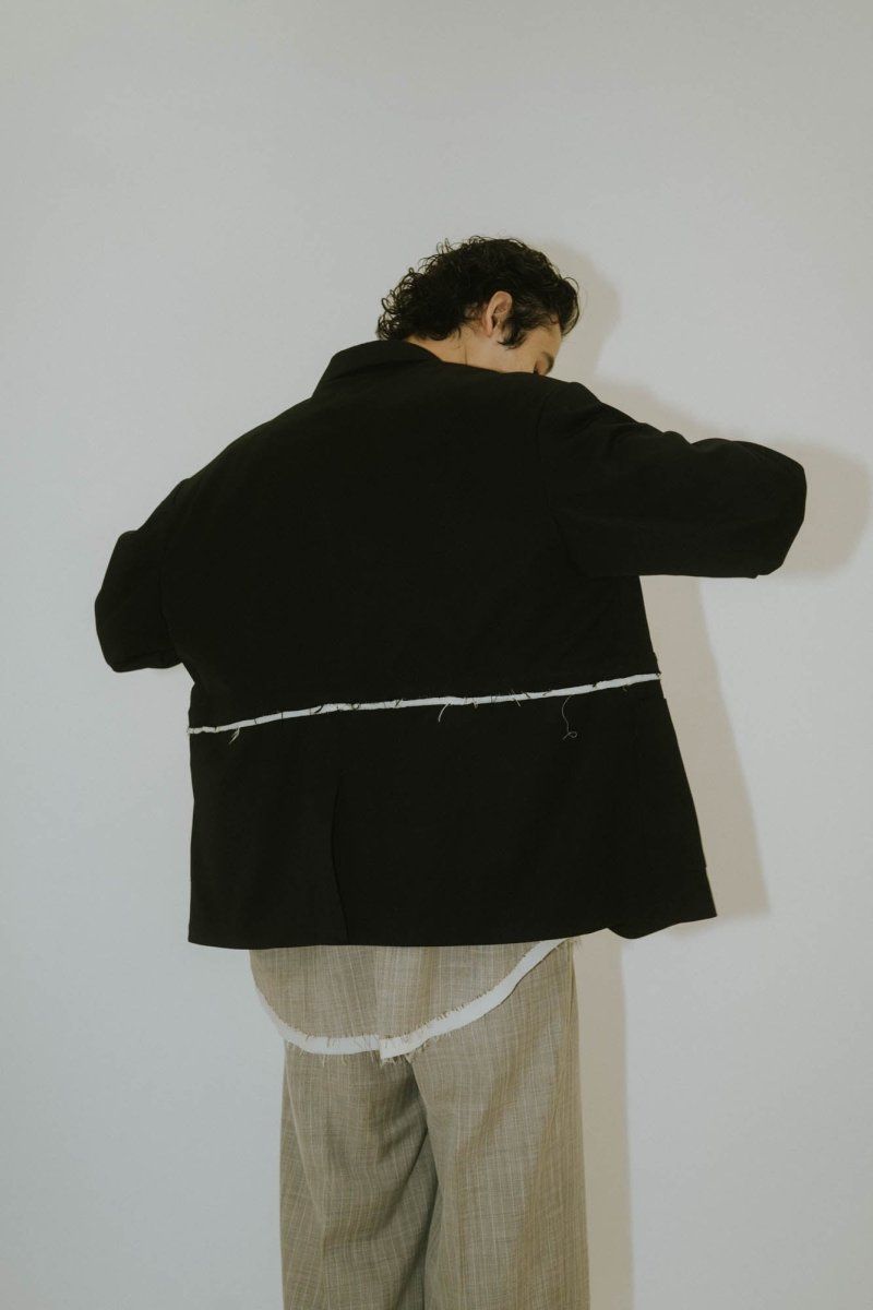 12,912円【KnuthMarf】2way dad jacket(unisex)/black