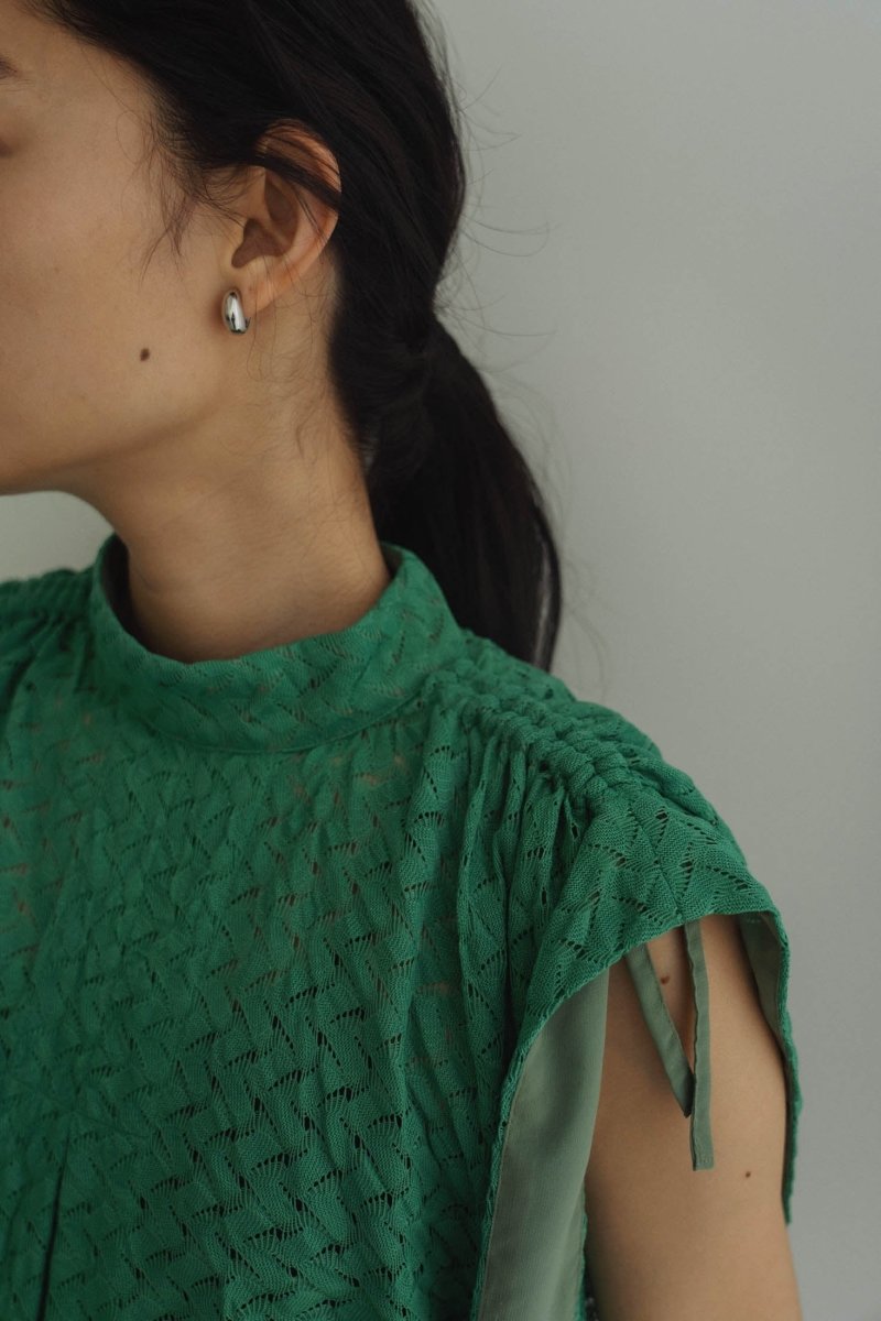 2way drost lace blouse/green - KNUTH MARF