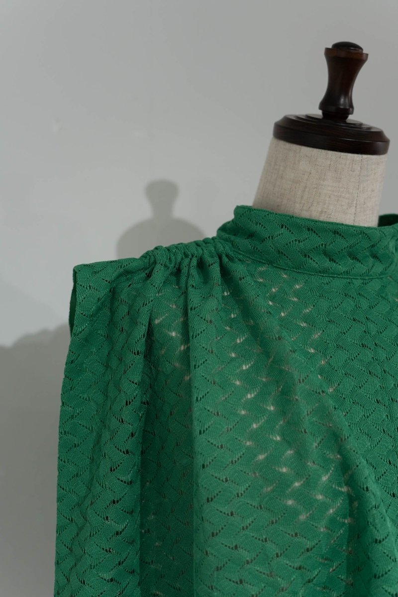2way drost lace blouse/green - KNUTH MARF